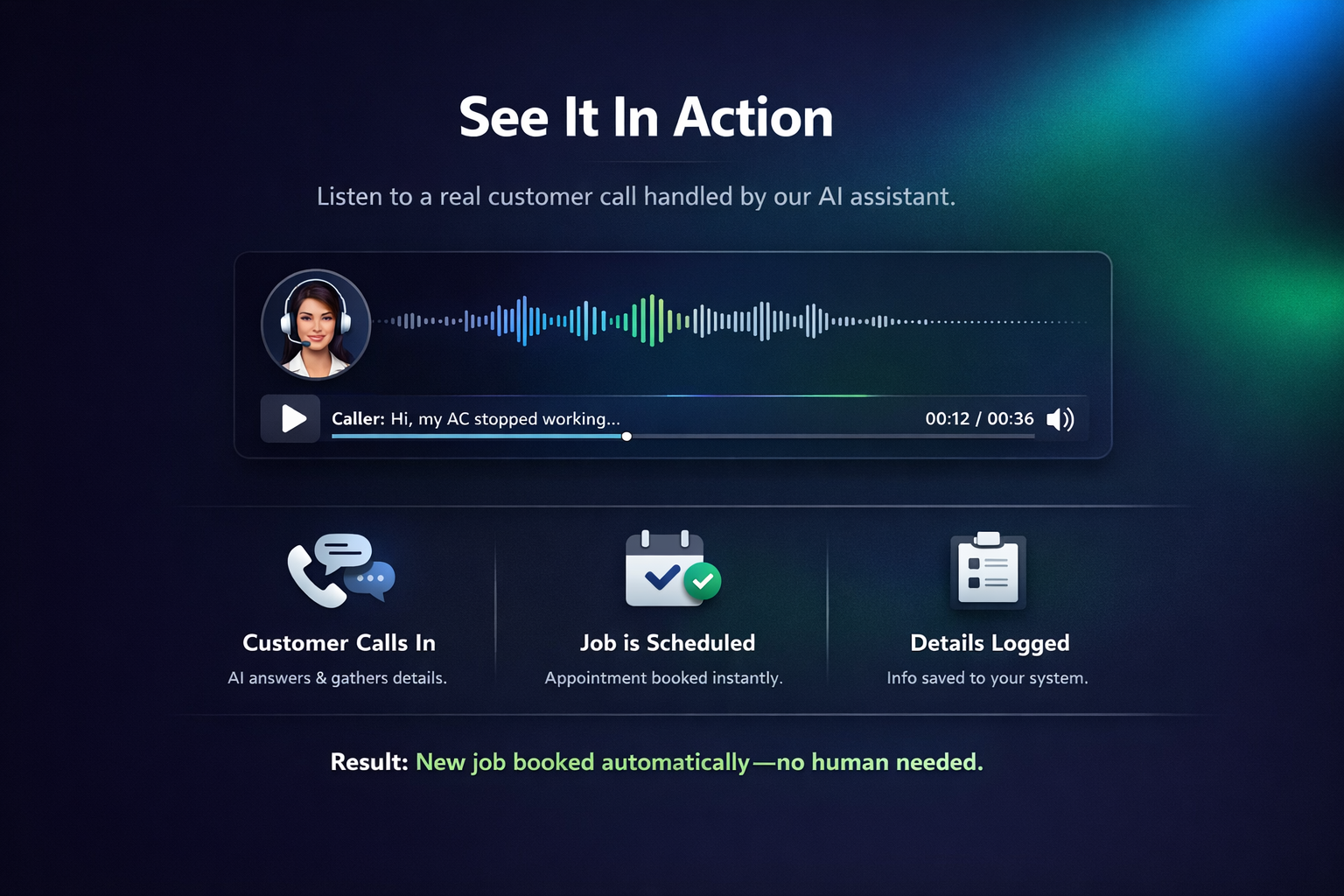 Screenshot of the VertexHub job management system deployed for a real client